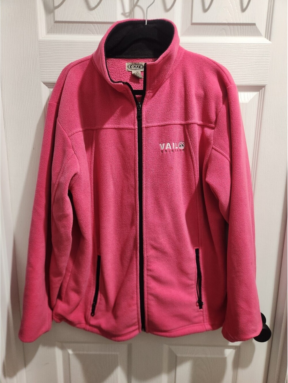 Vintage Vail Colorado Pink Fleece Jacket XL